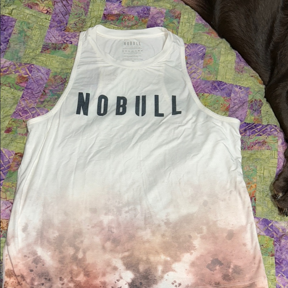NOBULL White and Brown Women's Tank Top